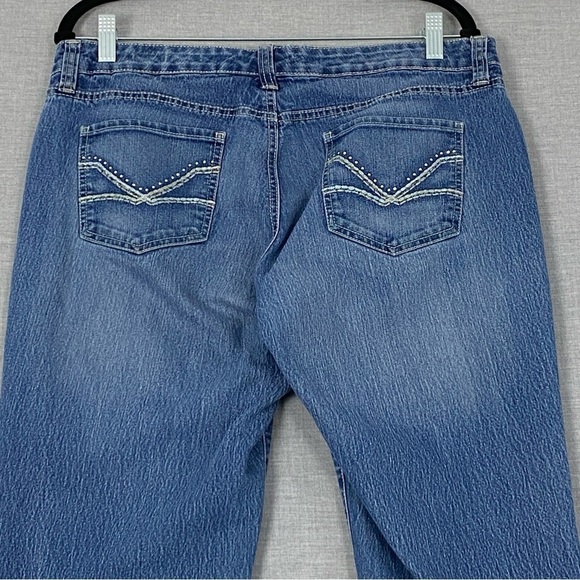 Nine West Vintage America Jeans Sz 14 Mid Rise Straight Leg Blue Jeans - Picture 9 of 13